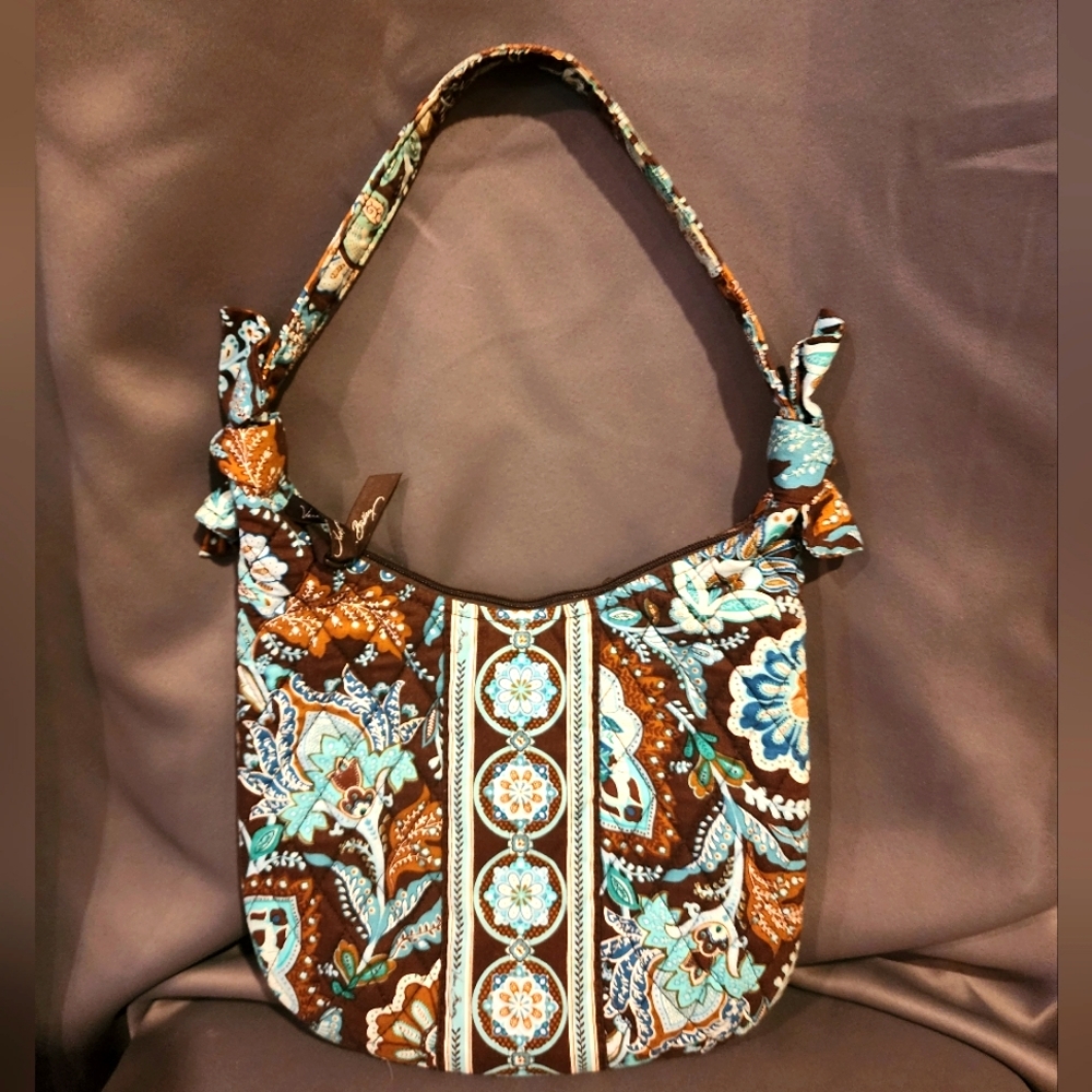 Vera Bradley Brown and Blue Patterned Bag